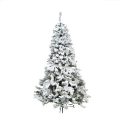 4.5' Heavily Flocked Pine Medium Artificial Christmas Tree - Unlit