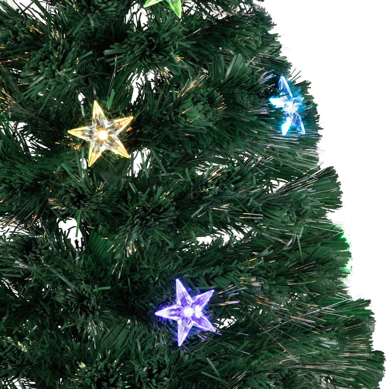 3' Pre-Lit Fiber Optic Artificial Christmas Tree With Stars 3 3' Pre-Lit Fiber Optic Artificial Christmas Tree With Stars - Image 3