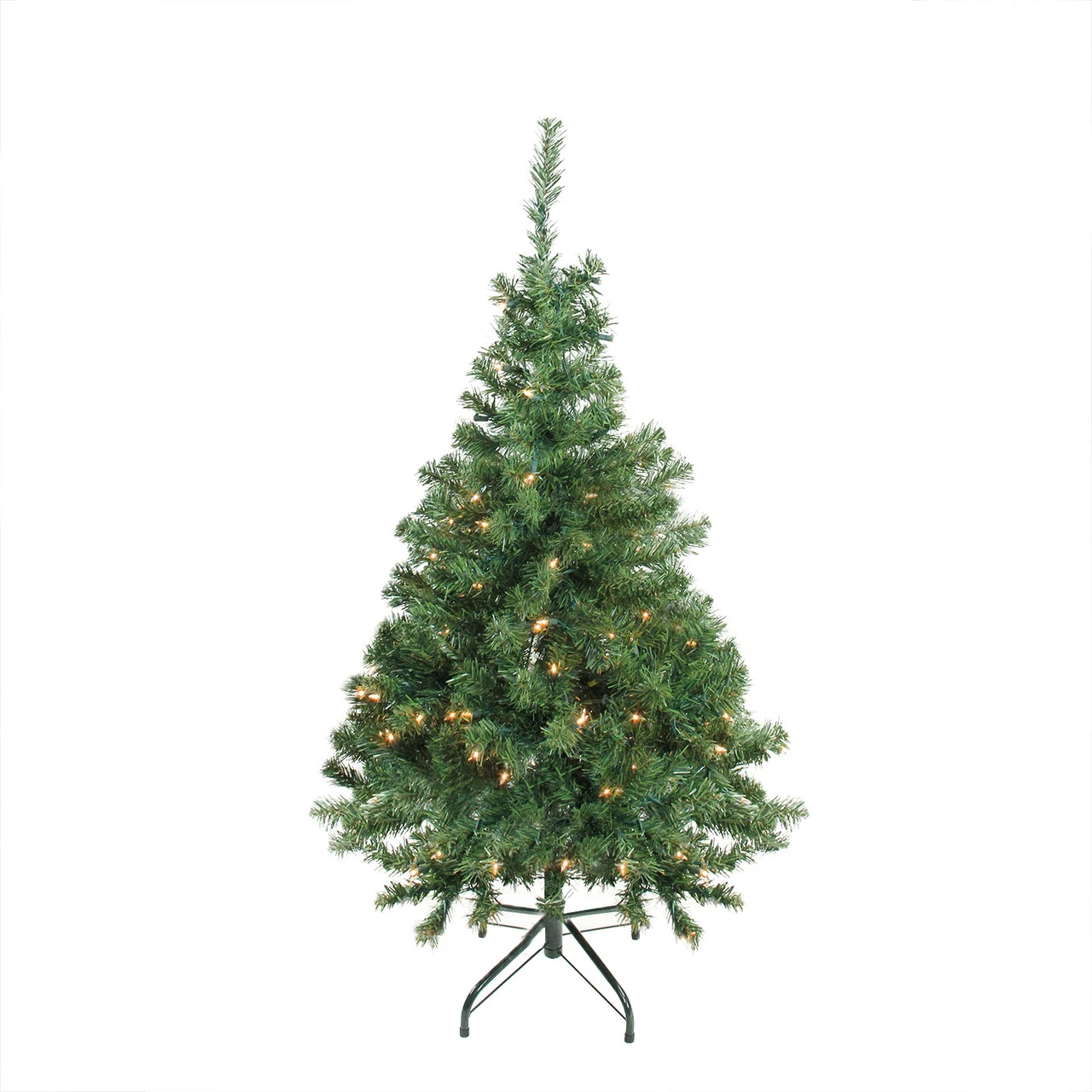 4' Pre-Lit Niagara Pine Medium Artificial Christmas Tree, Clear Lights 1 4' Pre-Lit Niagara Pine Medium Artificial Christmas Tree, Clear Lights