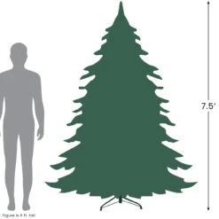 7.5' Medium Hazelton Spruce Artificial Christmas Tree, Unlit -Xmas Trees Shop 7.527 45957.1684941807