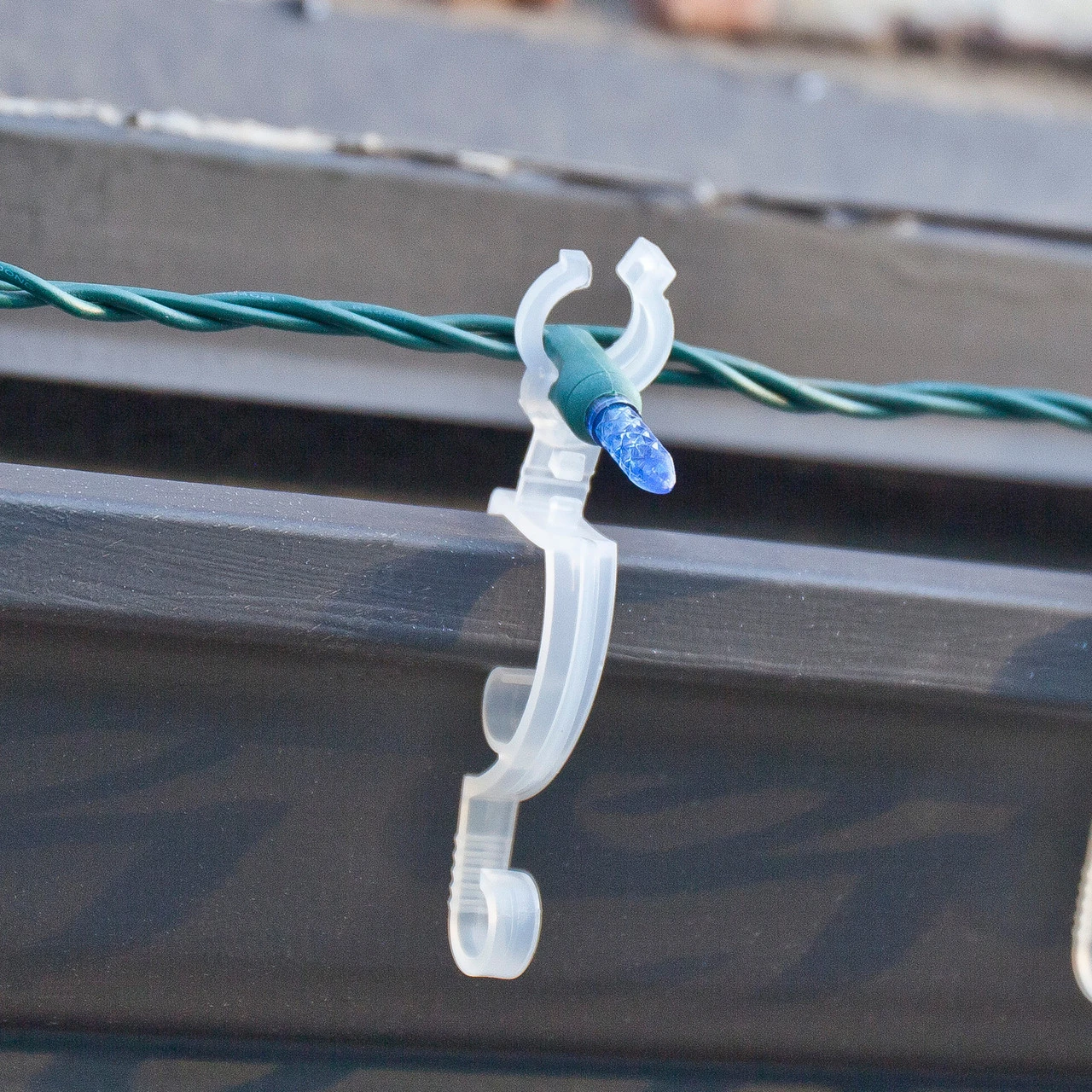 Set Of 75 Clear Max Pro Anywhere Christmas Light Clips - 4" 2 Set Of 75 Clear Max Pro Anywhere Christmas Light Clips - 4" - Image 2