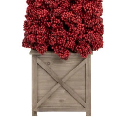 50" Red Berry Cone Potted Christmas Topiary -Xmas Trees Shop allstate zbp078 re 3new 77351.1667643794