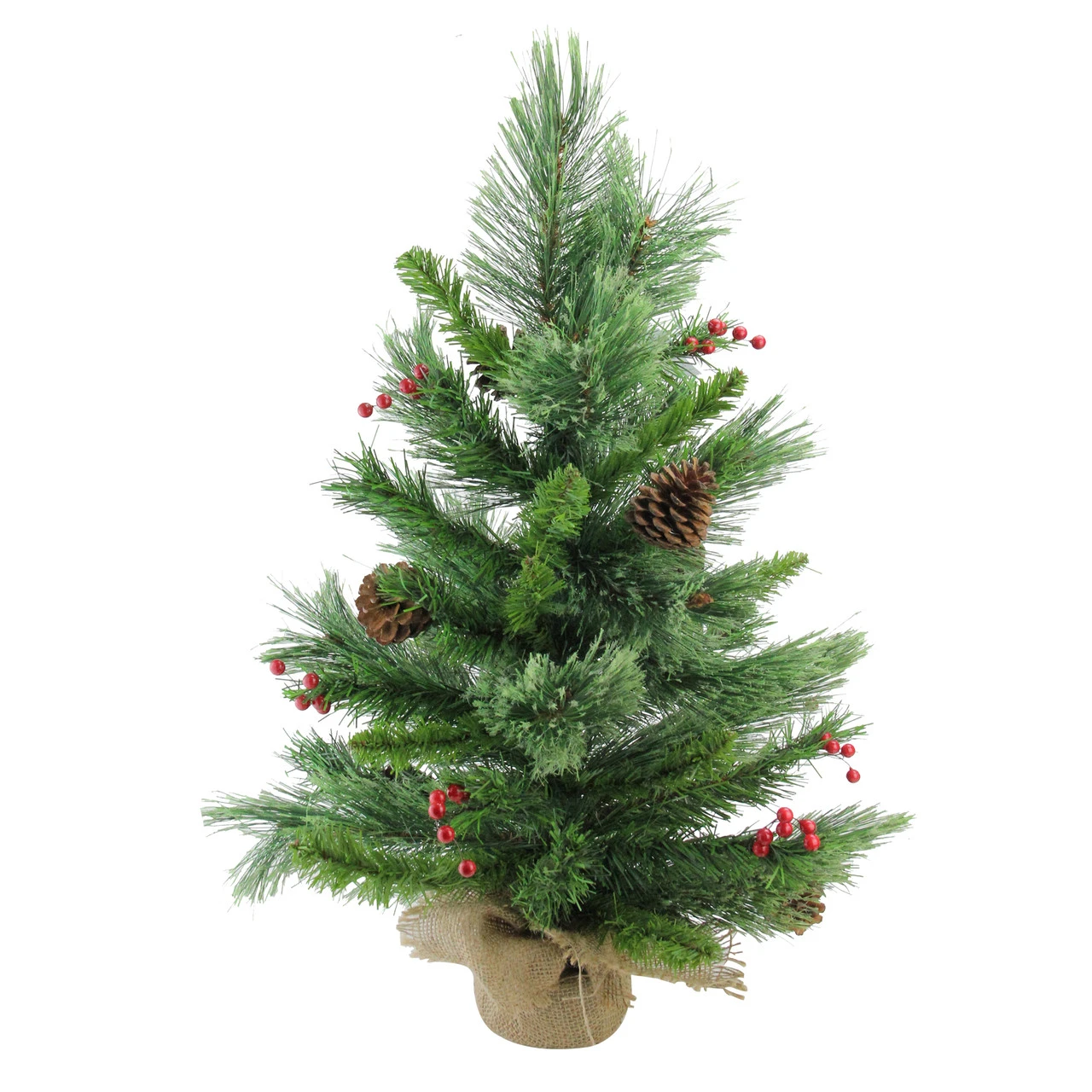 24" Mixed Cashmere Berry Pine Medium Artificial Christmas Tree - Unlit 1 24" Mixed Cashmere Berry Pine Medium Artificial Christmas Tree - Unlit