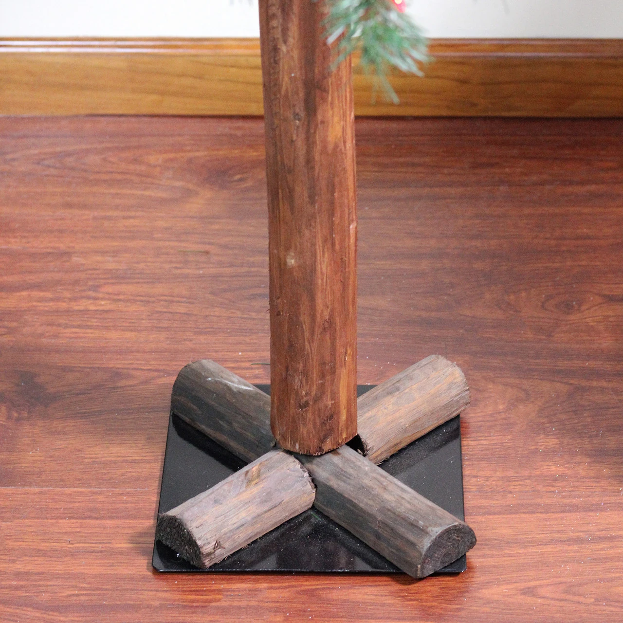 7' Pre-Lit Slim Traditional Woodland Alpine Artificial Christmas Tree - Multicolor Lights 3 7' Pre-Lit Slim Traditional Woodland Alpine Artificial Christmas Tree - Multicolor Lights - Image 3