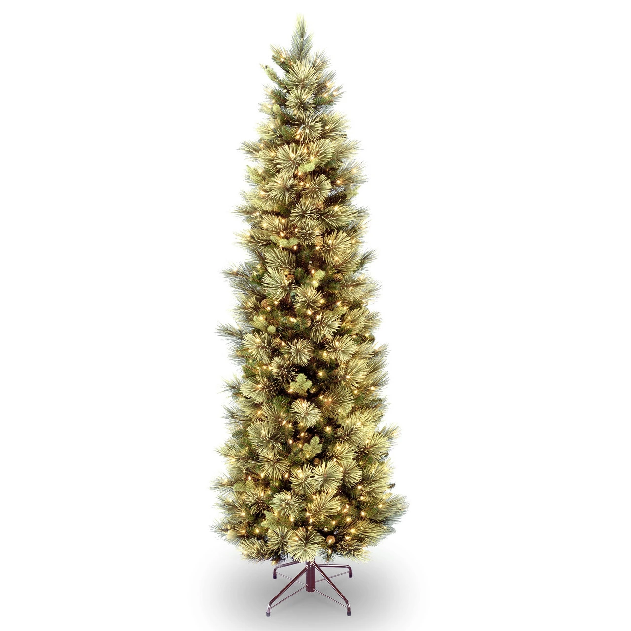 7 Ft. Carolina Pine Slim Tree With Clear Lights 1 7 Ft. Carolina Pine Slim Tree With Clear Lights