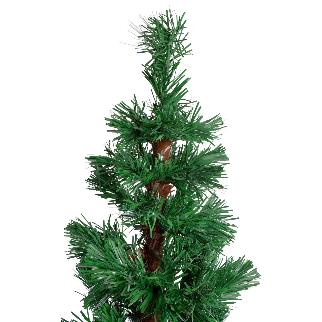 5' Pre-Lit Slim Pine Spiral Artificial Christmas Tree - Multicolor Fiber Optic Lights 3 5' Pre-Lit Slim Pine Spiral Artificial Christmas Tree - Multicolor Fiber Optic Lights - Image 3