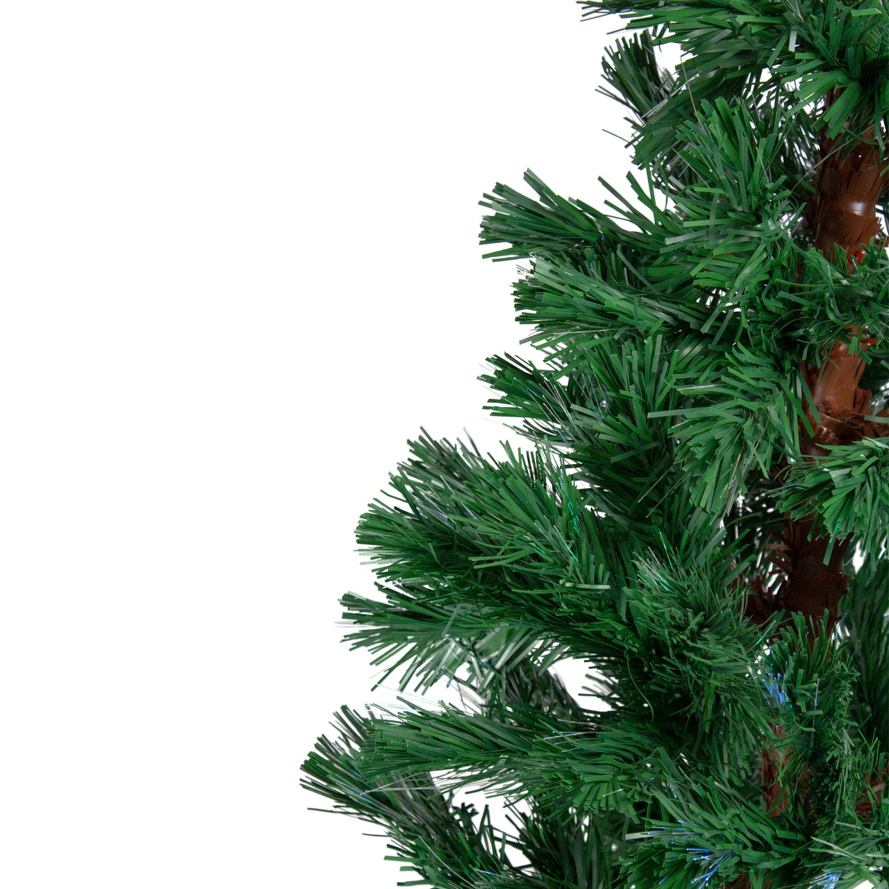 5' Pre-Lit Slim Pine Spiral Artificial Christmas Tree - Multicolor Fiber Optic Lights 4 5' Pre-Lit Slim Pine Spiral Artificial Christmas Tree - Multicolor Fiber Optic Lights - Image 4