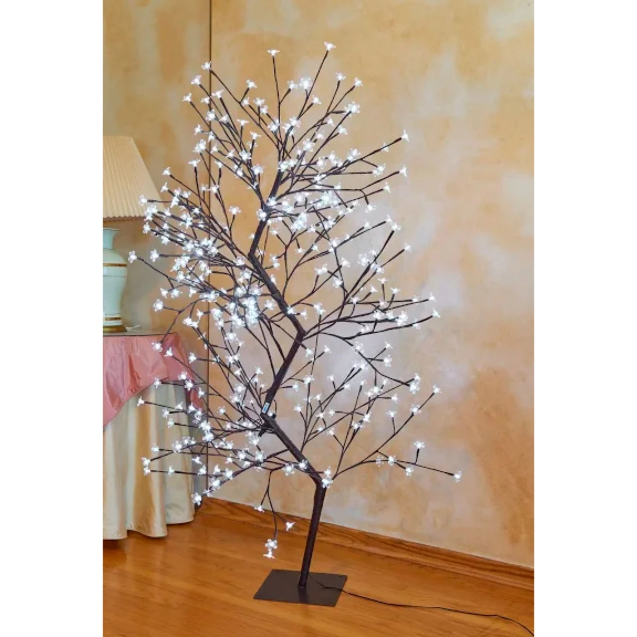 63" White And Red Dual Control Double Cherry Blossom Tree With 336 LED Lights 2 63" White And Red Dual Control Double Cherry Blossom Tree With 336 LED Lights - Image 2
