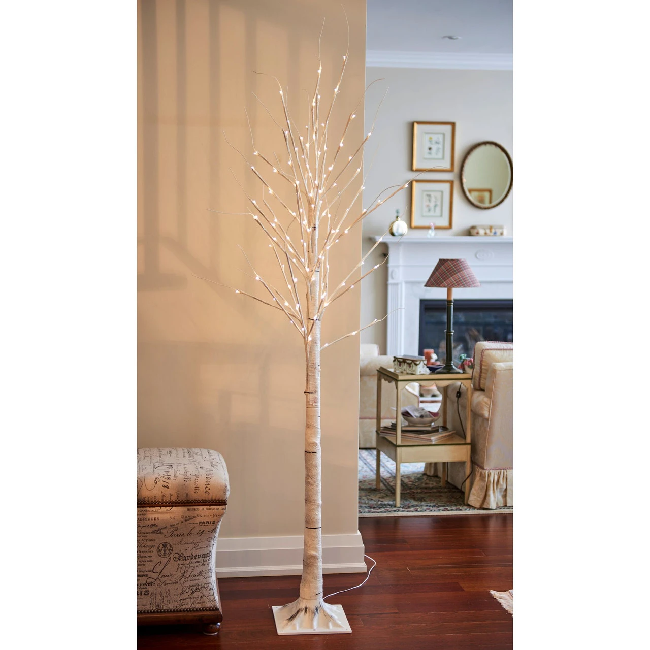 6.75' Pre-Lit Pencil Birch Artificial Christmas Tree - Warm White LED Lights 2 6.75' Pre-Lit Pencil Birch Artificial Christmas Tree - Warm White LED Lights - Image 2