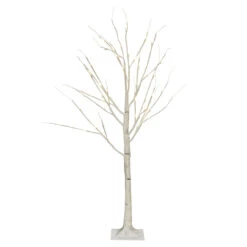 3.75' Pre-Lit Pencil Birch Artificial Christmas Tree - Warm White LED Lights -Xmas Trees Shop dhine 37431 48 3 99858.1667576647