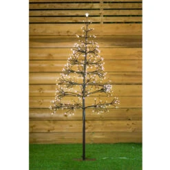 4.25' Pre-Lit Pencil Artificial Christmas Tree - Warm White LED Lights