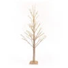 48" Gold And Silver Artificial LED Lighted Christmas Twig Tree