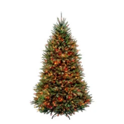 6.5’ Pre-Lit Dunhill Fir Artificial Christmas Tree - Multi-Color Lights