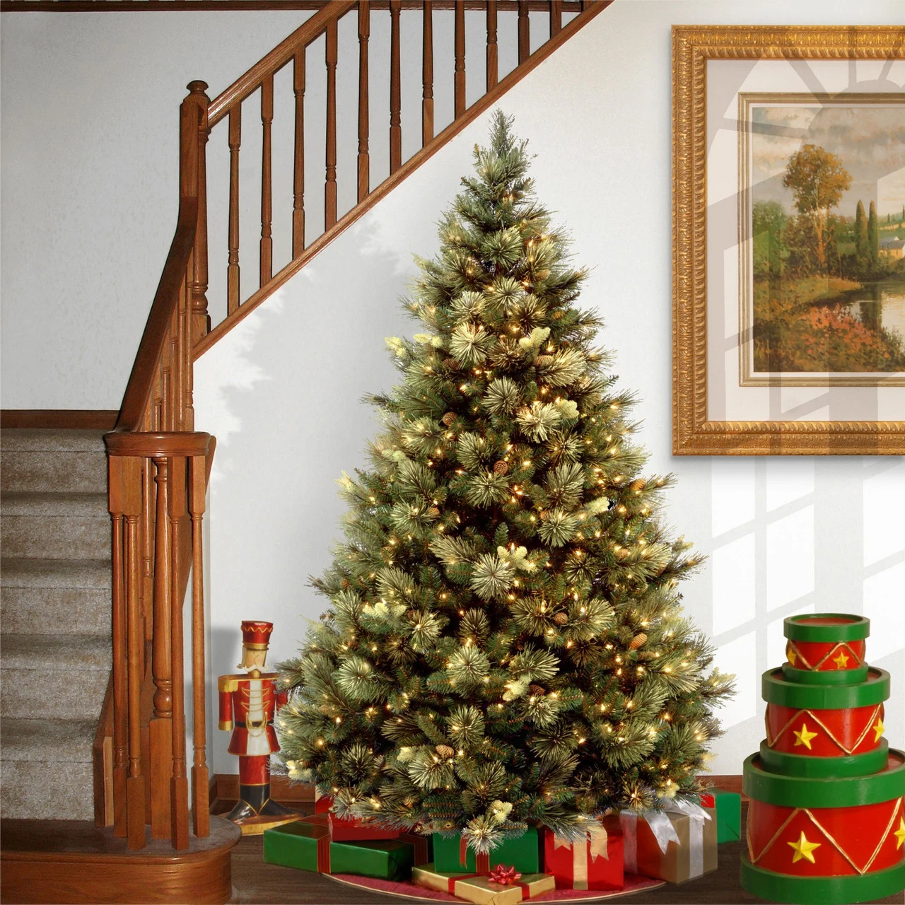 6.5 Ft. Carolina Pine Tree With Clear Lights 2 6.5 Ft. Carolina Pine Tree With Clear Lights - Image 2
