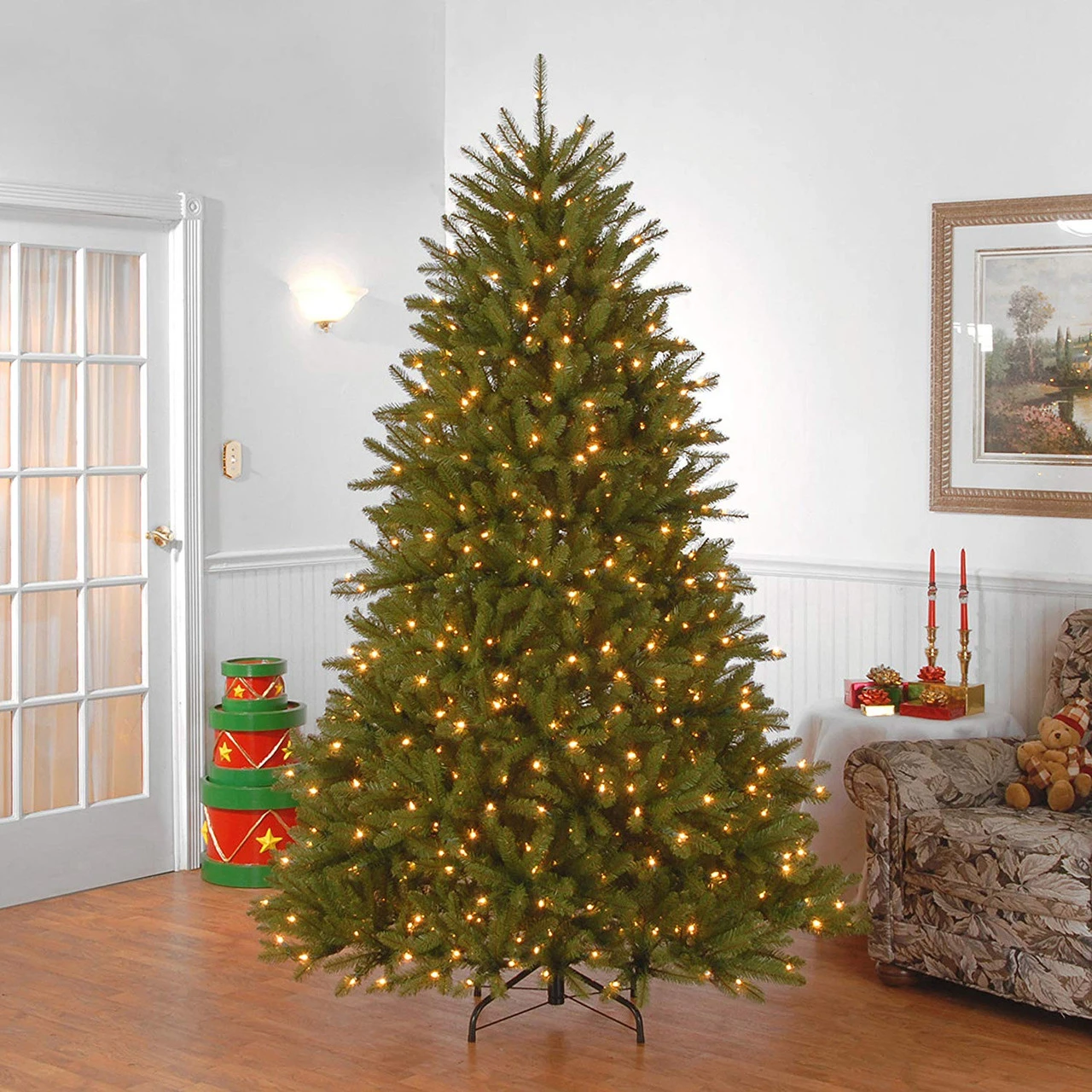 7.5’ Pre-Lit Dunhill Fir Artificial Christmas Tree - Clear Lights 3 7.5’ Pre-Lit Dunhill Fir Artificial Christmas Tree - Clear Lights - Image 3