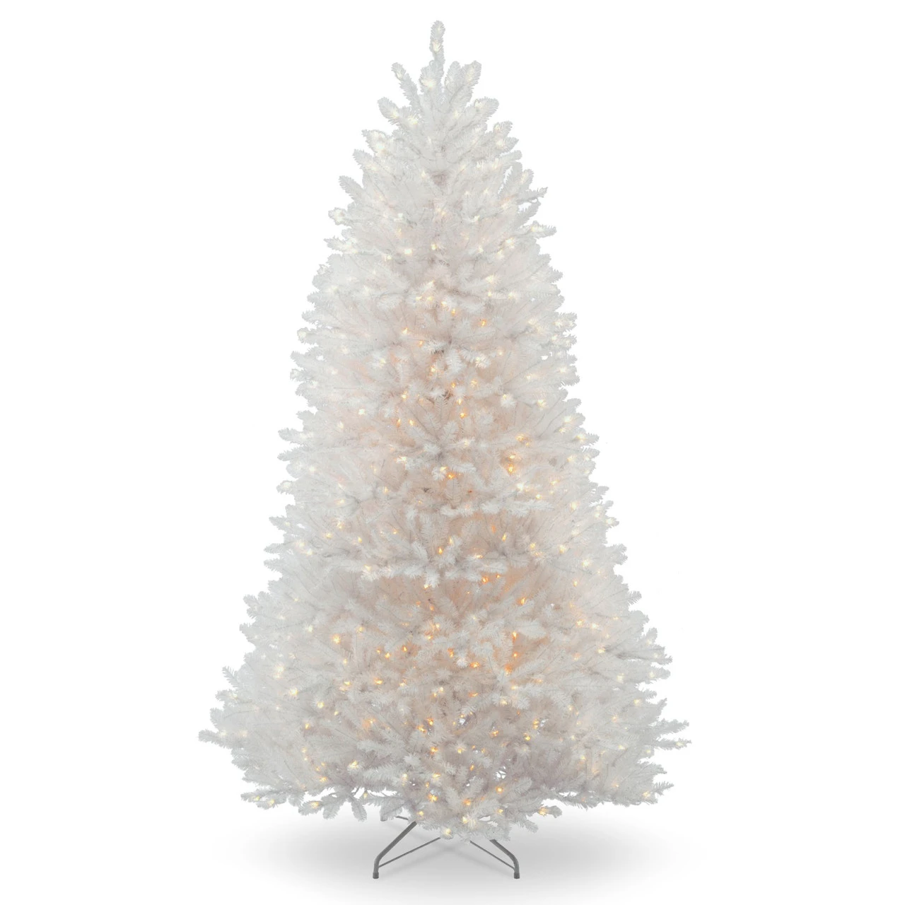 6.5' Pre-Lit White Dunhill Fir Artificial Christmas Tree, Clear Lights 5 6.5' Pre-Lit White Dunhill Fir Artificial Christmas Tree, Clear Lights - Image 5