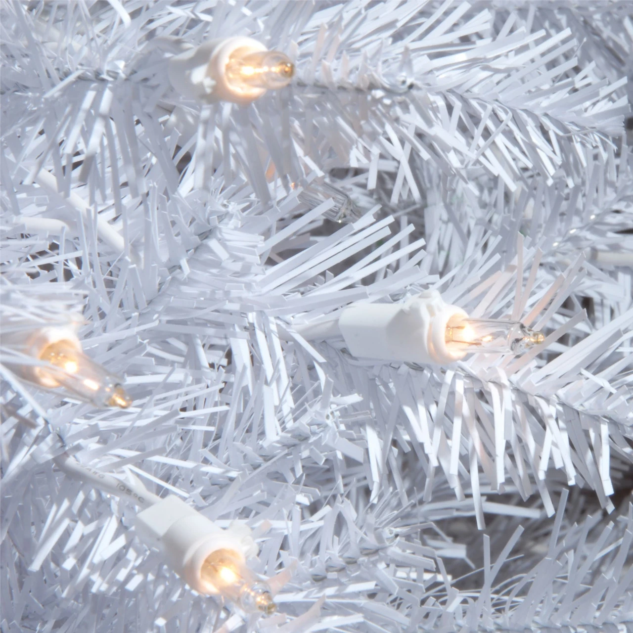 6.5' Pre-Lit White Dunhill Fir Artificial Christmas Tree, Clear Lights 6 6.5' Pre-Lit White Dunhill Fir Artificial Christmas Tree, Clear Lights - Image 6
