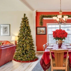 6.5’ Pre-Lit Glittery Pine Christmas Tree – Clear Lights -Xmas Trees Shop dnat gb3 304 65 3 21719.1667571959