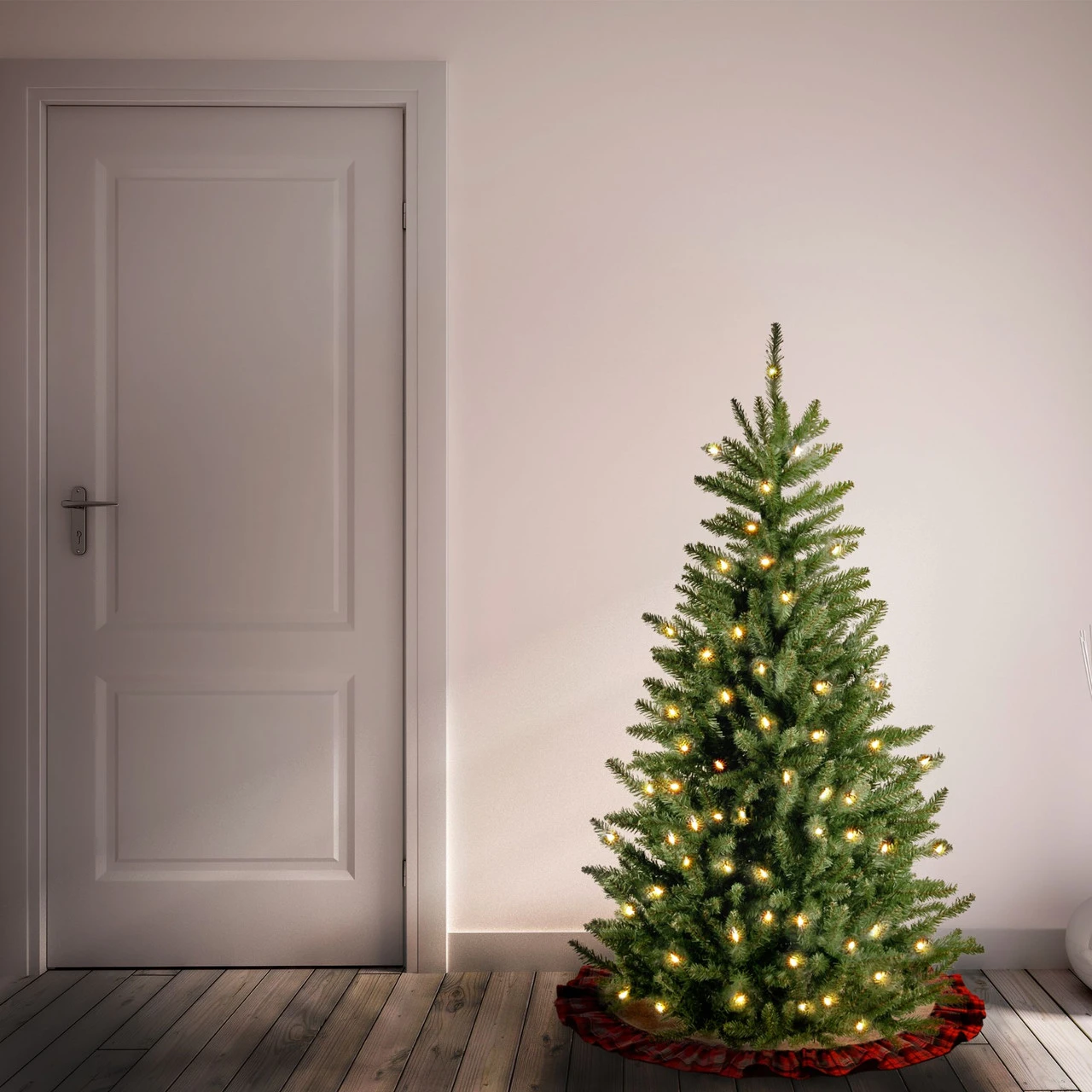 4.5’ Pre-Lit Natural Fraser Fir Artificial Christmas Tree - Clear Lights 3 4.5’ Pre-Lit Natural Fraser Fir Artificial Christmas Tree - Clear Lights - Image 3