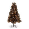 4.5’ Pre-Lit North Valley Black Spruce Artificial Christmas Tree - Clear Lights