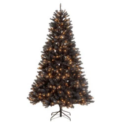 7.5’ Pre-Lit North Valley Black Spruce Artificial Christmas Tree - Clear Lights