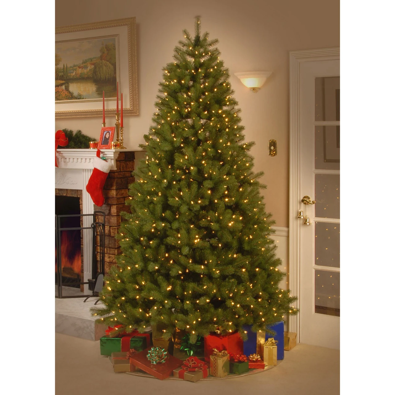 6’ Pre-Lit Downswept Fir Artificial Christmas Tree - Clear Lights 4 6’ Pre-Lit Downswept Fir Artificial Christmas Tree - Clear Lights - Image 4