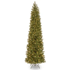 9β Pre-Lit Downswept Douglas Slim Fir Artificial Christmas Tree - Clear Lights