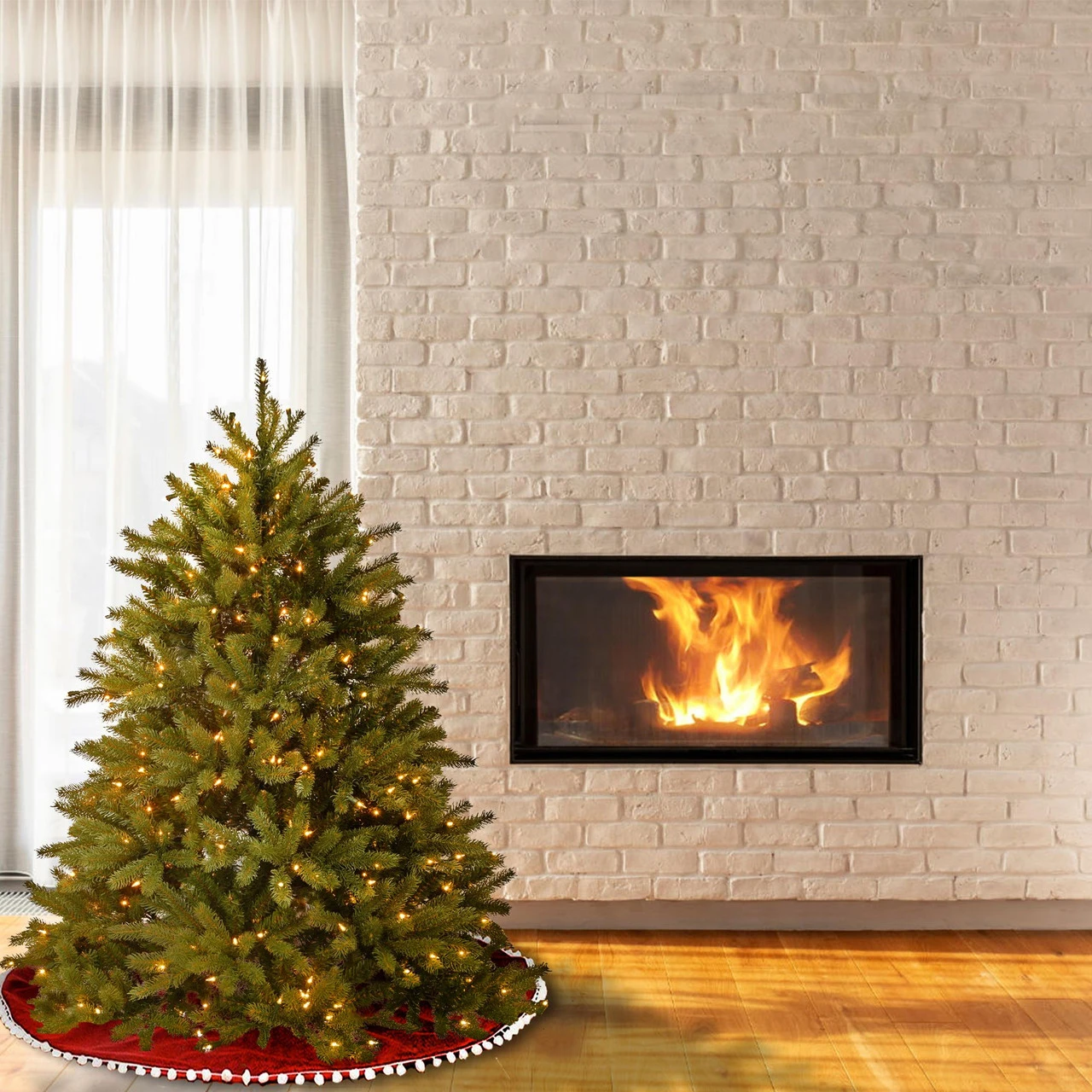 4.5’ Pre-Lit Jersey Fraser Fir Artificial Christmas Tree - Clear Lights 2 4.5’ Pre-Lit Jersey Fraser Fir Artificial Christmas Tree - Clear Lights - Image 2