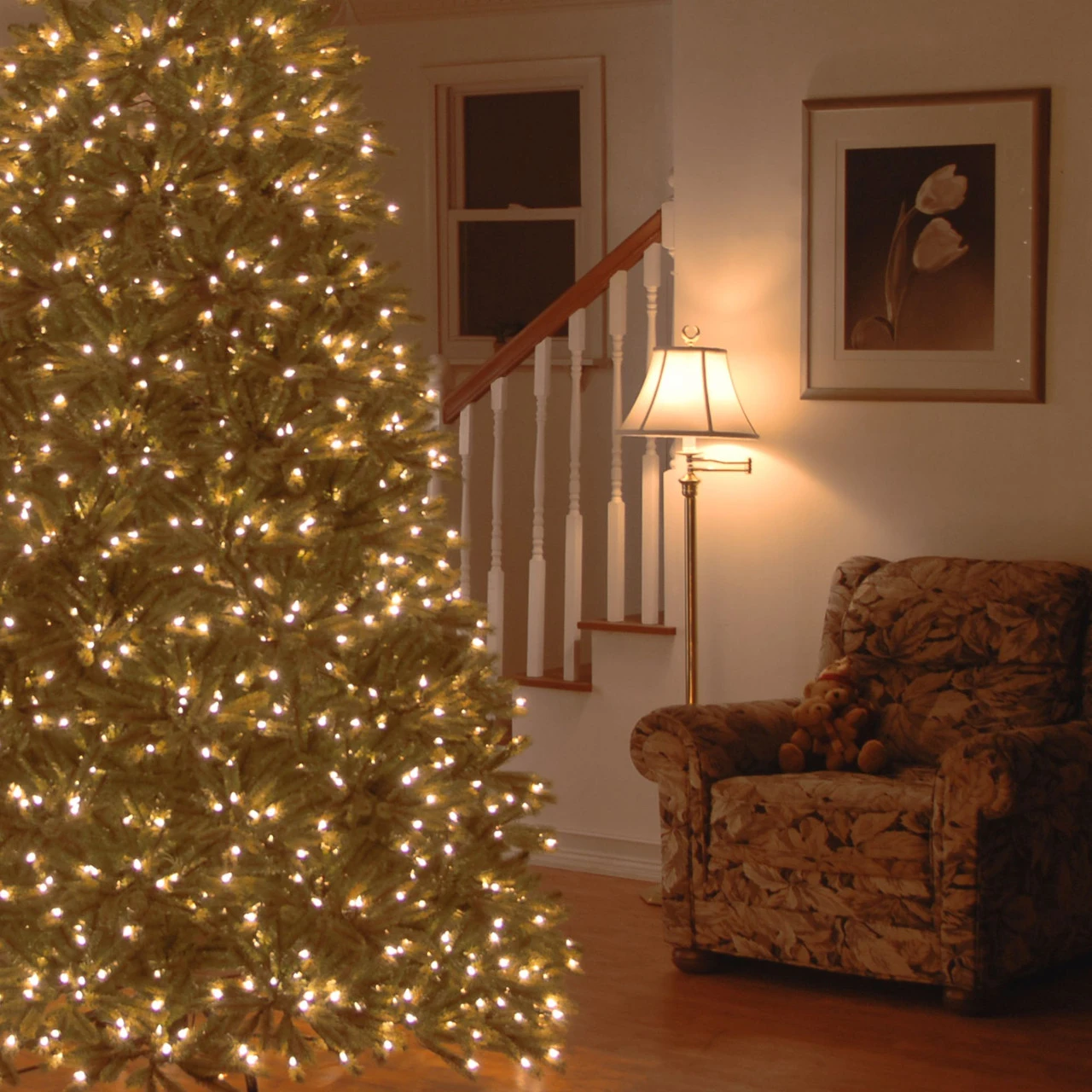 6.5’ Pre-Lit Jersey Fraser Fir Medium Artificial Christmas Tree – Clear Lights 2 6.5’ Pre-Lit Jersey Fraser Fir Medium Artificial Christmas Tree – Clear Lights - Image 2