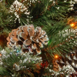 7’ Pre-Lit Glittering Pine Artificial Christmas Tree - Multi-Color Lights -Xmas Trees Shop dnat qgb3 377mp 70x 3 43028.1667656785