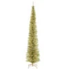 9' Pencil Champagne Gold Tinsel Artificial Christmas Tree - Unlit