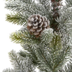 2' Potted Flocked Artificial Christmas Tree With Pinecones, Unlit 11 2' Potted Flocked Artificial Christmas Tree With Pinecones, Unlit -Xmas Trees Shop dnnl20t1986 5 75814.1681393426