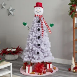 6.5’ Snowman Artificial Christmas Tree, Unlit -Xmas Trees Shop dnnl20t3041 3 39129.1681393341