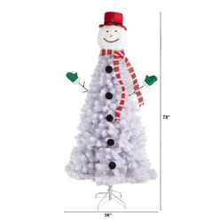 6.5’ Snowman Artificial Christmas Tree, Unlit -Xmas Trees Shop dnnl20t3041 4 49963.1681393341