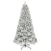6' Flocked Virginia Pine Artificial Christmas Tree With Stand, Unlit
