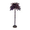 6' Pre-lit Purple And Black Plam Tree – Clear Incandescent Light