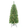4.5' Pre-Lit Pencil Northern Fir Artificial Christmas Tree, Clear Lights
