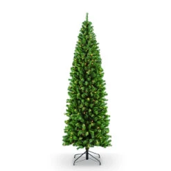 6.5' Pre-Lit Pencil Northern Fir Artificial Christmas Tree, Clear Lights