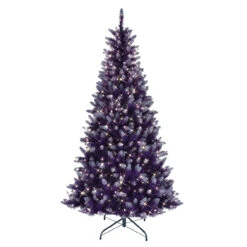 6.5 Pre-Lit Fashion Purple Artificial Christmas Tree With Clear Incandescent Lights