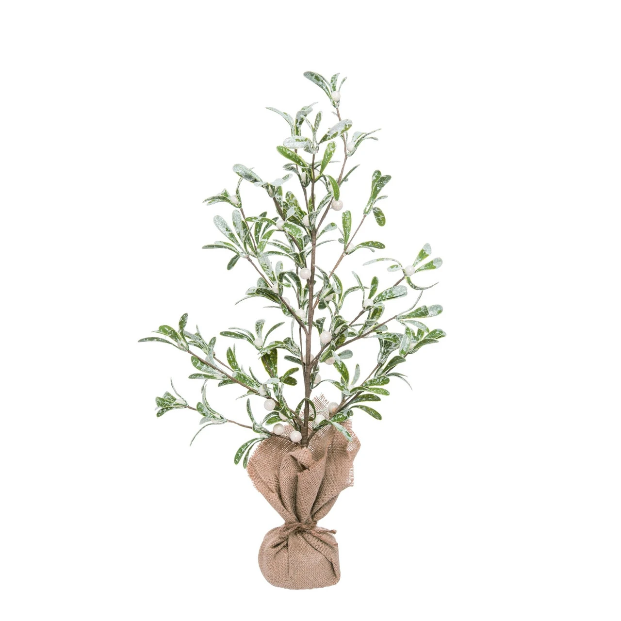 2.25" Potted Green Christmas Mistletoe Berry Tree - Unlit 1 2.25" Potted Green Christmas Mistletoe Berry Tree - Unlit