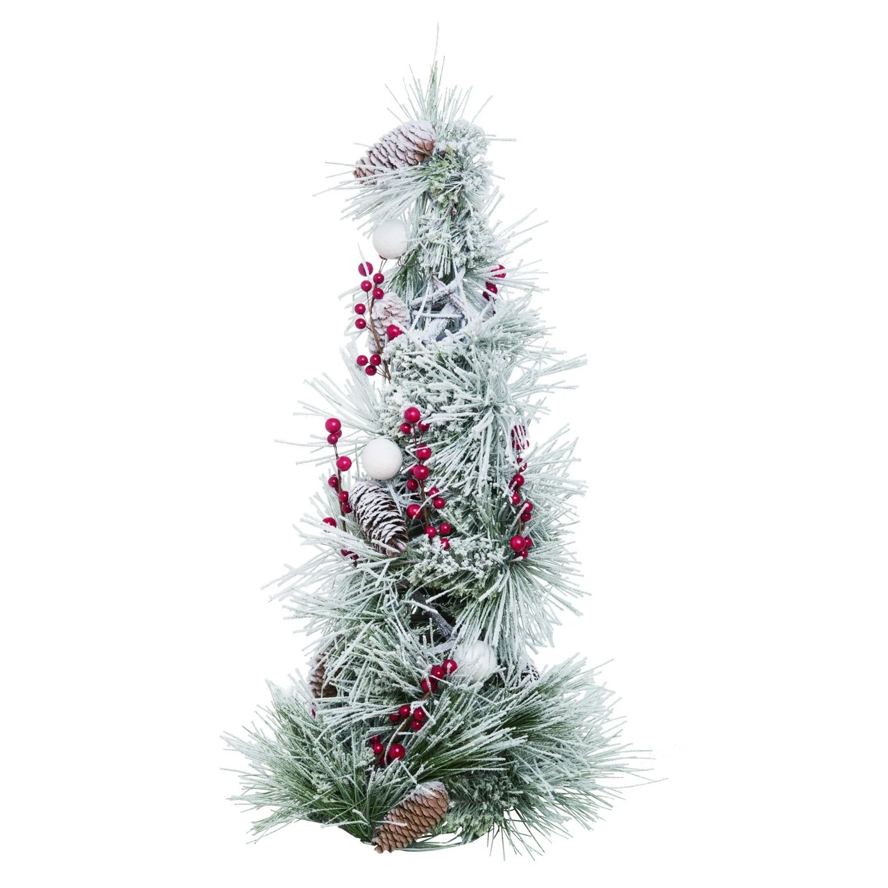 2' White Christmas Frosted Berry Pinecone Tree - Unlit 1 2' White Christmas Frosted Berry Pinecone Tree - Unlit