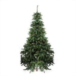 7' Pre-Lit Full Canadian Pine Artificial Christmas Tree - Clear And Pure LED Lights