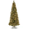 7’ Pre-Lit Glittering Pine Artificial Christmas Tree - Clear Lights