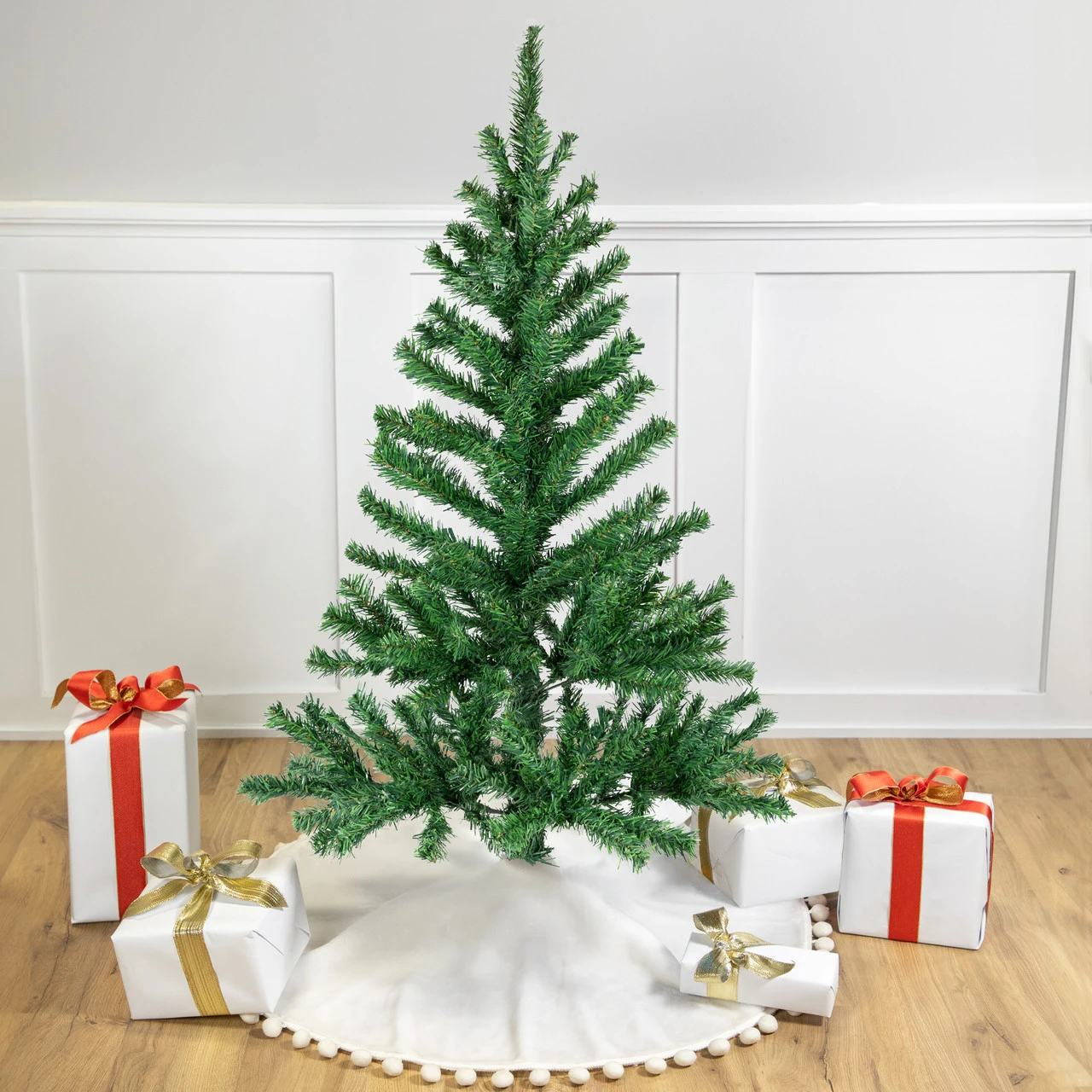4' Medium Mixed Green Pine Artificial Christmas Tree - Unlit 1 4' Medium Mixed Green Pine Artificial Christmas Tree - Unlit