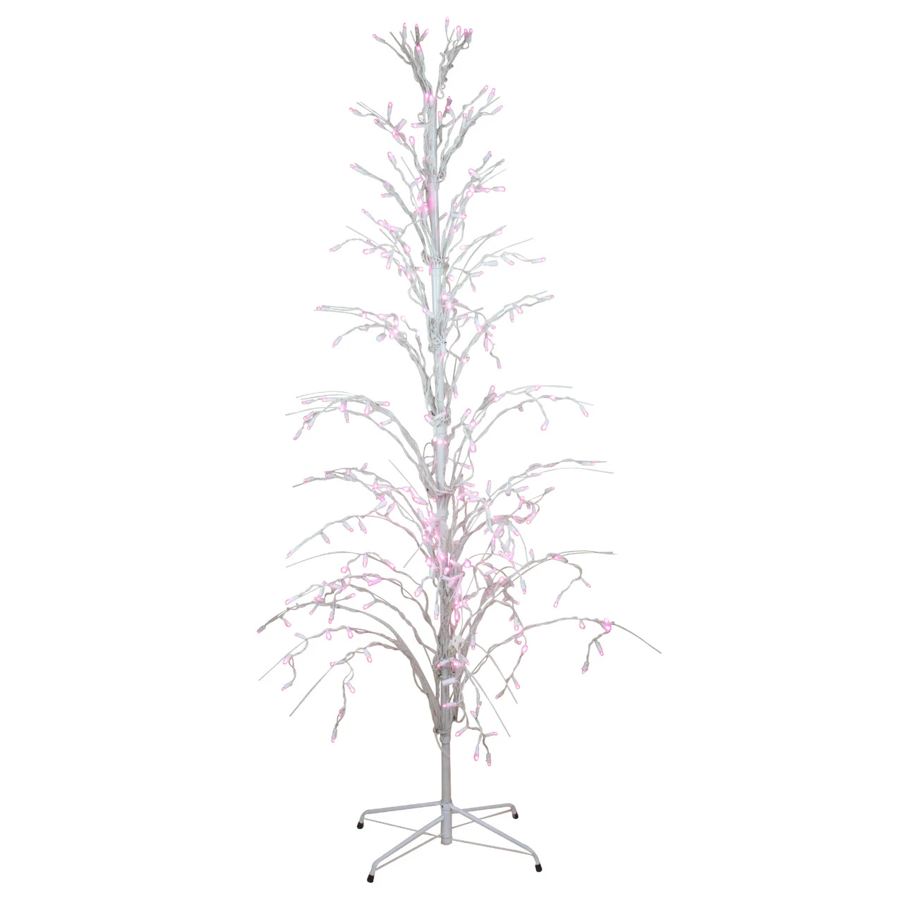 4' Pink LED Lighted Christmas Cascade Twig Tree Outdoor Decoration 1 4' Pink LED Lighted Christmas Cascade Twig Tree Outdoor Decoration
