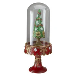 12" Brown And Green Domed Artificial Christmas Tree Tabletop Decor - Unlit