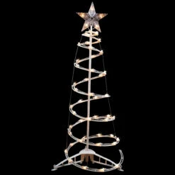 3ft Lighted Spiral Cone Tree Outdoor Christmas Decoration, Clear Lights