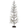 6' Pre-Lit LED Brown Artificial Christmas Tree With Icicle Lights- Clear Lights