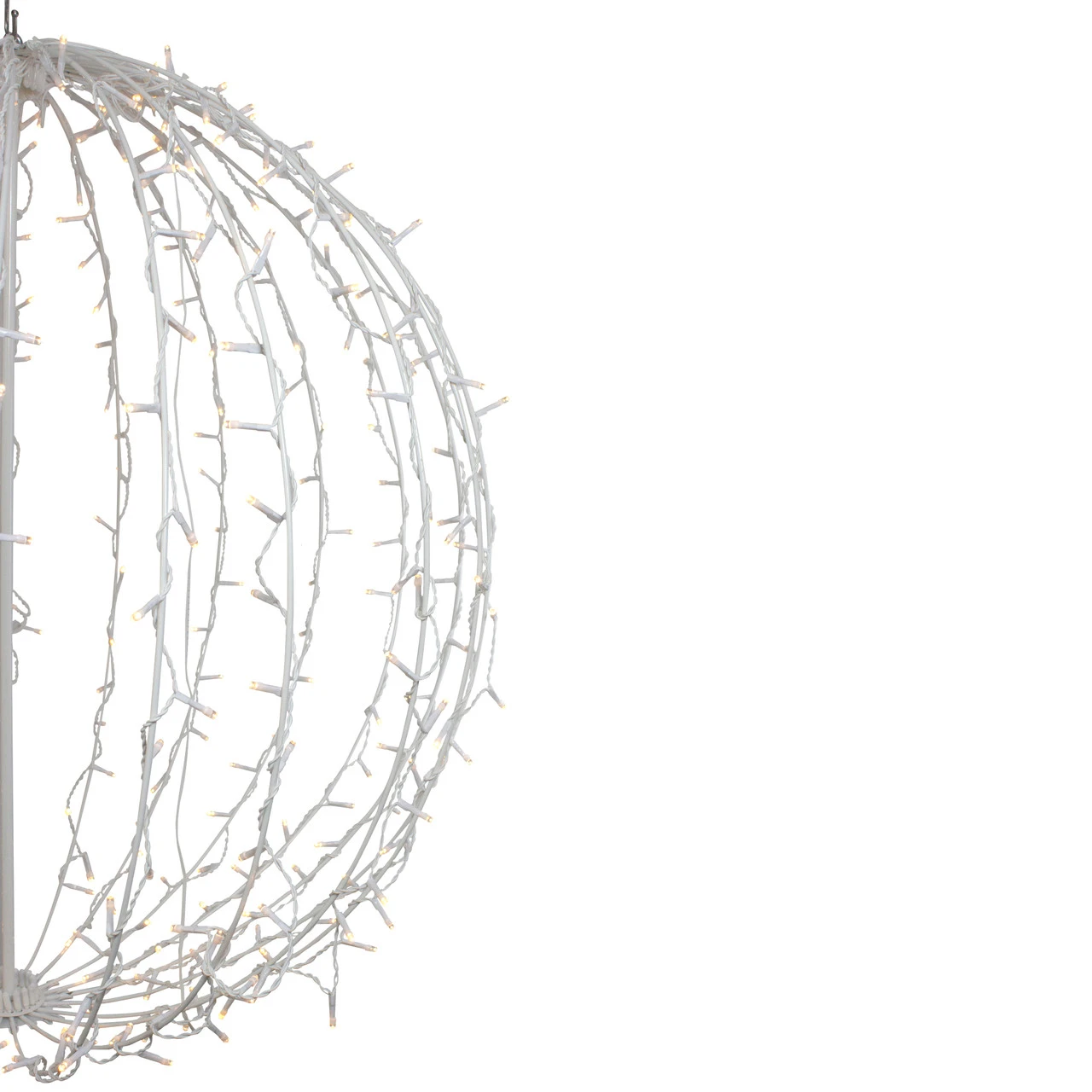 30" LED Lighted 3D Christmas Hanging Ball Decoration – Warm White Lights 3 30" LED Lighted 3D Christmas Hanging Ball Decoration – Warm White Lights - Image 3