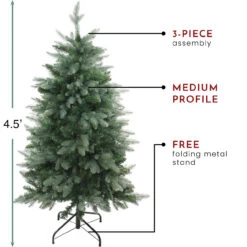 4.5' Green Medium Washington Frasier Fir Artificial Christmas Tree - Unlit -Xmas Trees Shop northlight b03887 thumbnail 1 39593.1667536385